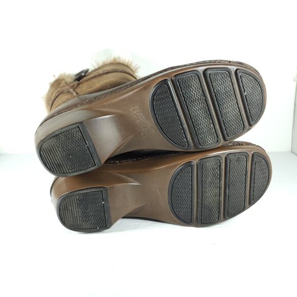 Dansko Women's Stormy EU38 US 7-7.5 Brown Leather Shearling Lined Winter Boots - Picture 10 of 16